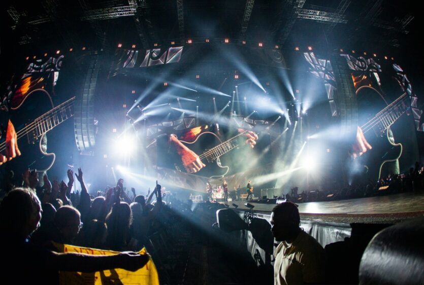 Der "Graben" auf dem Konzert der Rolling Stones. Esprit-Arena 2014 in Düsseldorf