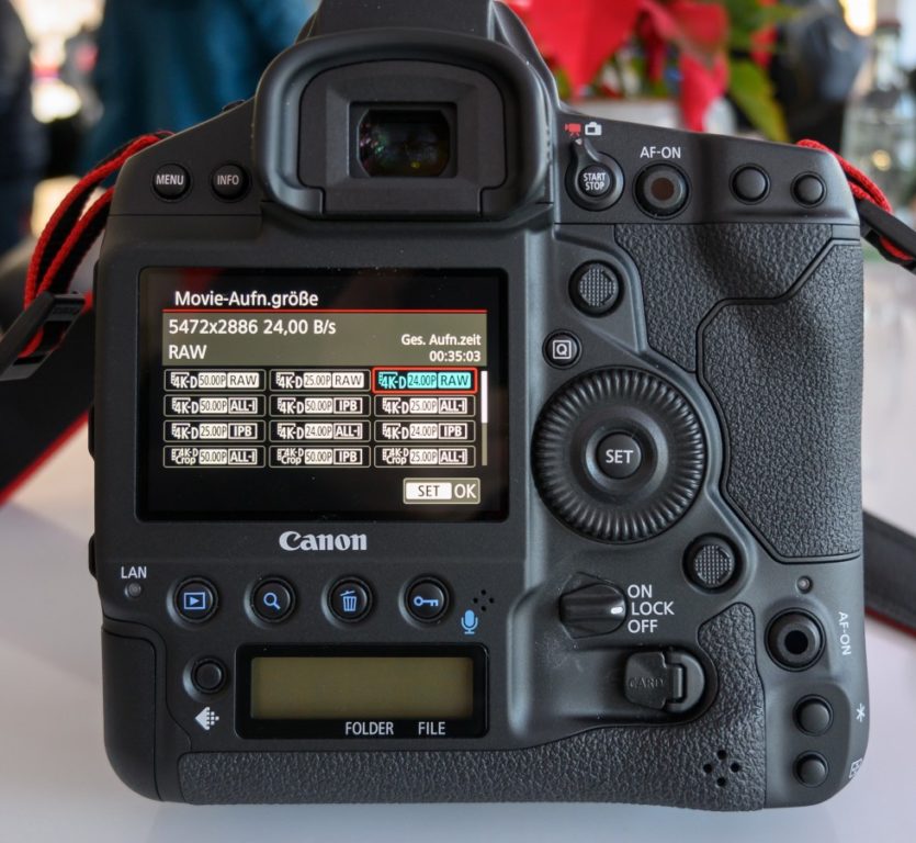 Die Canon EOS-1D X Mark III kann Raw-Videos mit 5,5K aufnehmen.