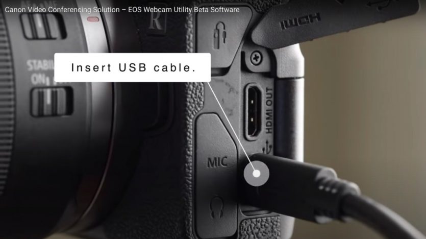 Die Kamera muss per USB mit dem Rechner verbunden werden.