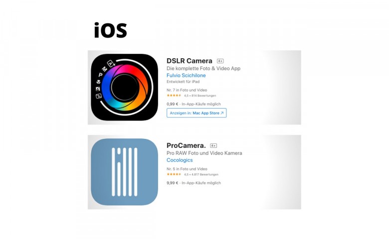 Kamera-App für iPhone: DSLR Camera und Pro Camera