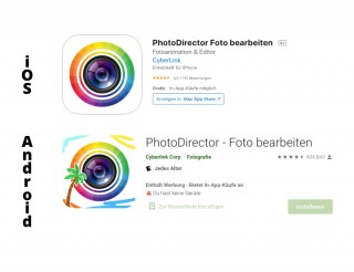 PhotoDirector kreative Bilbearbeitungs-App