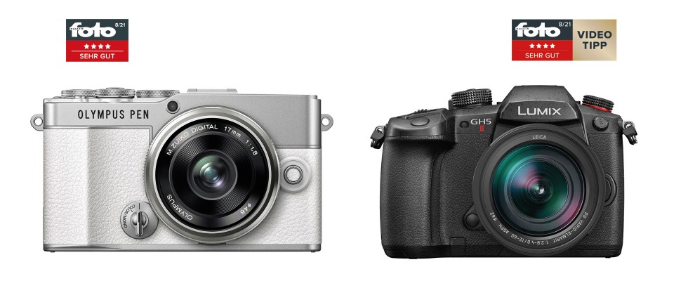 Olympus Pen E-P7 und Panasonic Lumix GH5 II