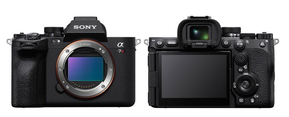 Sony Alpha 7R V frontal und Rückseite