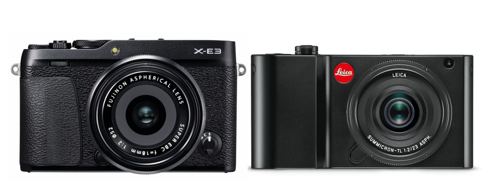 Die X-E3 ist etwas schmaler (121 mm) und leichter (337 g) als die TL2 (134 mm, 399 g).