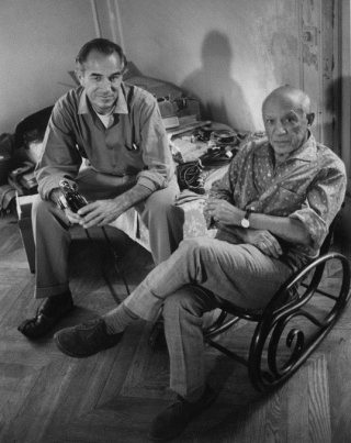 Picasso mit seiner Ehefrau Jacqueline Roque