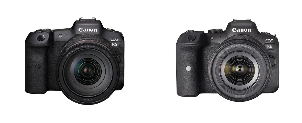 Canon EOS R% und EOS R6.