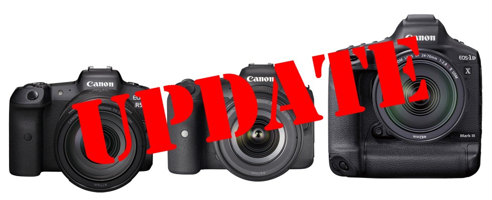 Für drei EOS-Kameras sind Updates erhältlich.