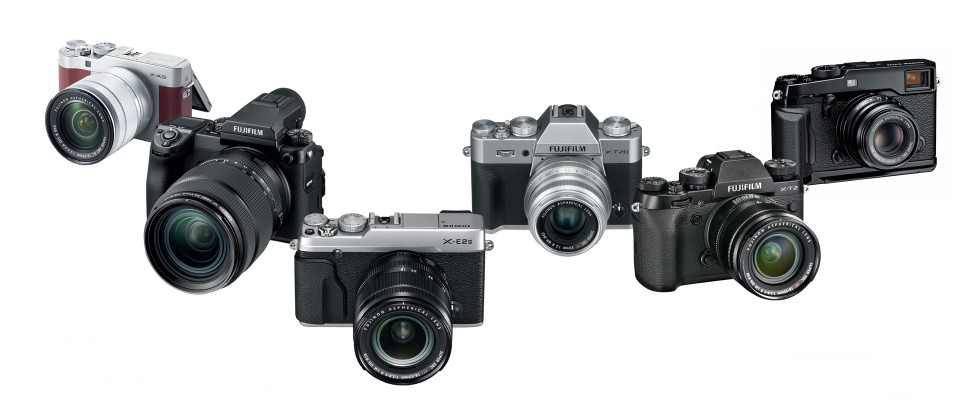 Sechs Fujifilm-Kameras aus der X-Serie