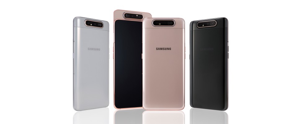 Samsung Galaxy A80 in drei Farben