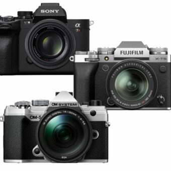 Sony Alpha 7R V, Fujifilm X-T5 und OM System OM-5