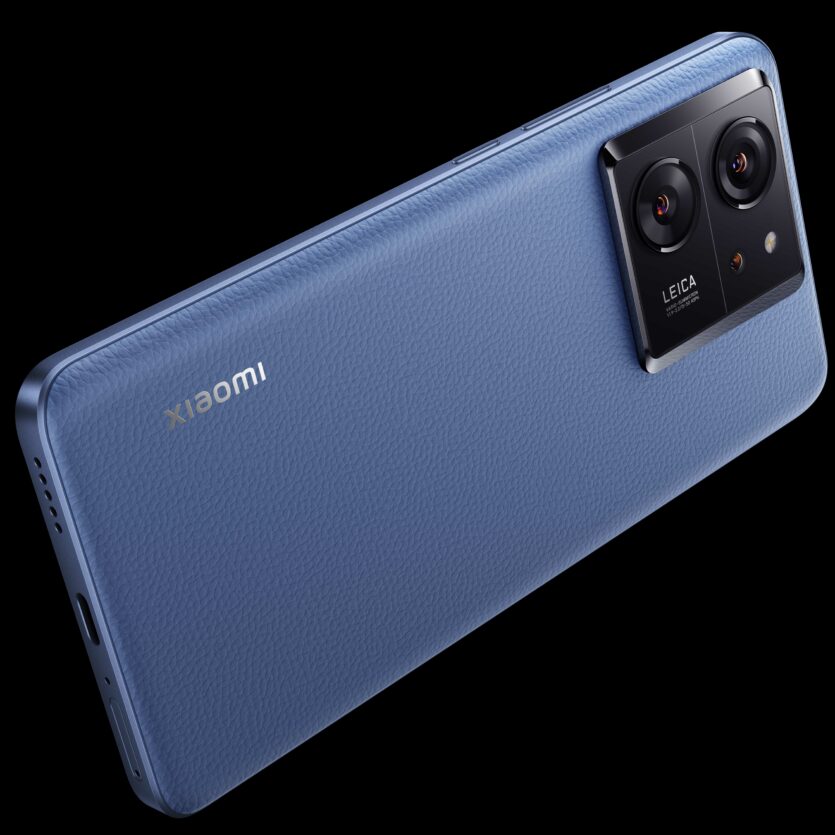 Die Rückseite des Alpine Blue Modells besteht aus hochwertigem Xiaomi BioComfort veganem Leder mit einer weichen und feinen Textur