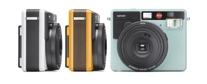 Leica Sofort in Weiß, Orange und Mint.