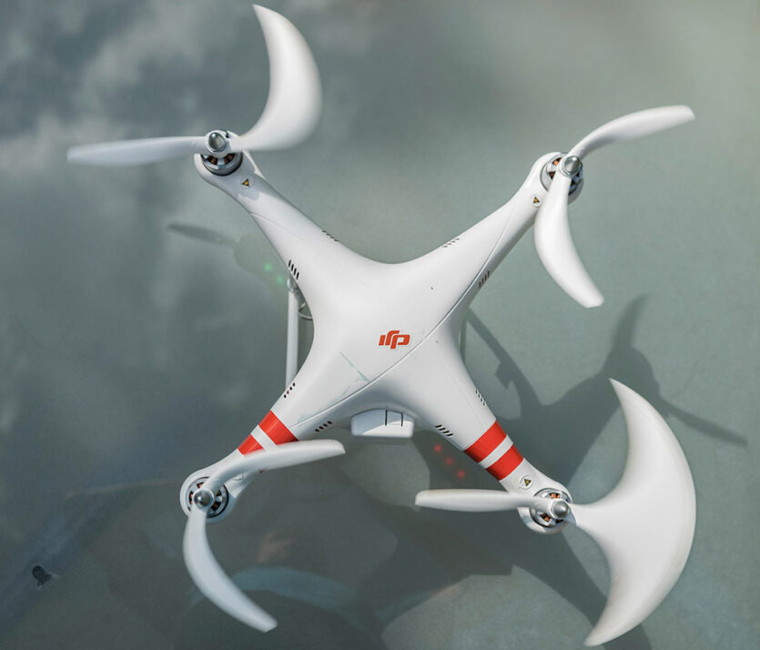 Drohne im Flugmodus