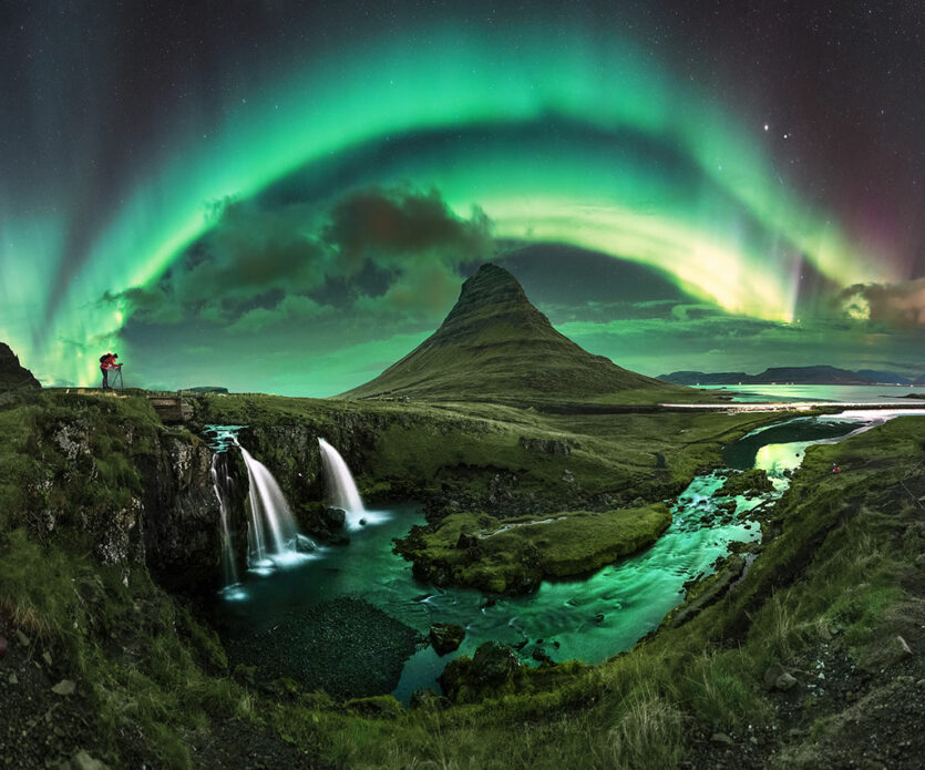Nordlichter in Island, Langzeitbelichtung