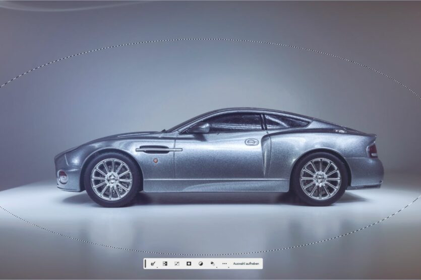 Modellauto in Photoshop in Szene setzen: Lichtbögen erstellen